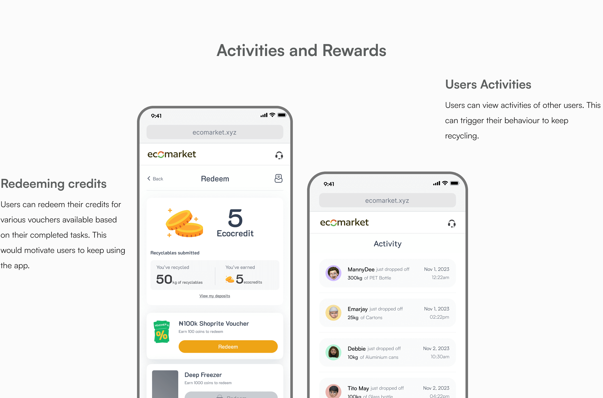 activities and rewards