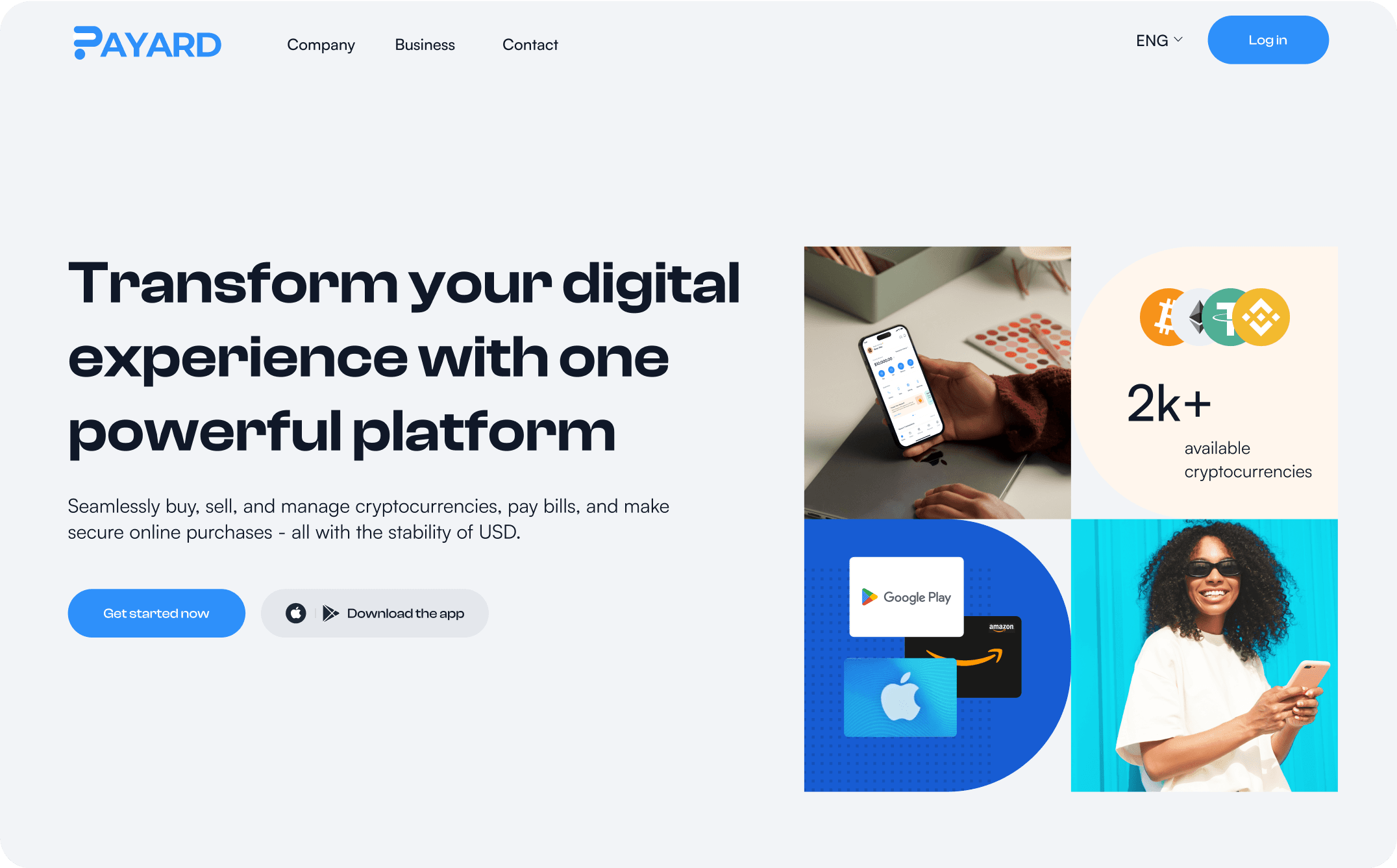 Payard landing page